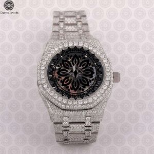 Reloj Mecánico Analógico para Hombre Charm Jewells, de Acero Inoxidable con Incrustaciones de Diamantes, Caja Poligonal de 40 mm, Esfera Hueca de Lujo, 10 - Product Image 4