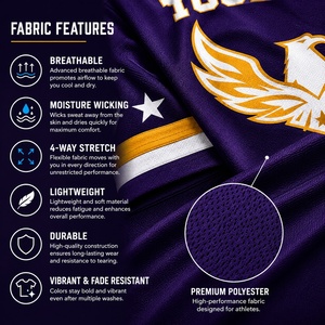 High Quality Breathable Printed Eco-Friendly Lacrosse Uniform Set Half Sleeve Front Logo Custom Player <b>Name</b> Number Unisex Sports - Product Image 5