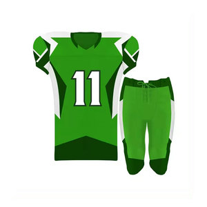 American Football Jersey Set Men's V-Neck Short Sleeve T-Strap Elastic Waist Sublimated Print Moisture Wicking Mesh Polyester - Product Image 4