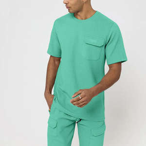 Ensemble de shorts décontractés pour hommes d'été, t-shirts 100% coton et shorts en maille imprimés, ensemble de shorts tendance en deux pièces pour hommes - Product Image 2