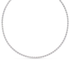 Collier tennis élégant Selene avec diamants cultivés en laboratoire et diamants naturels, argent sterling 9KT 10KT 14KT 18KT, cadeau pour femmes et hommes - Product Image 3