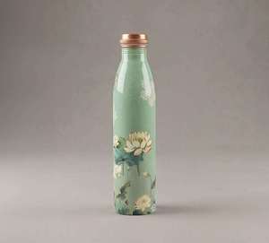 Botella de Agua de Cobre Puro con Diseño Floral de Loto, a Prueba de Fugas, Ayurvédica, Reutilizable y Ecológica - Product Image 4