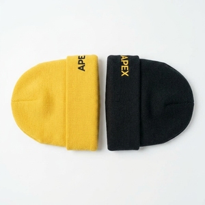 Gorro de Punto Amarillo y Negro para Hombre, Gorro de Invierno con Puño, Unisex, Estilo Urbano, Gorro con Diseño de Calavera, Logotipo Personalizado, Accesorio de Moda al por Mayor - Product Image 3