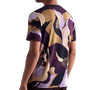 2025 hommes coupe ajustée pleine impression coton T-Shirt respirant à manches courtes été Streetwear haut décontracté à la mode pour porter - Product Image 4