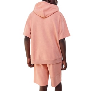 ชุดกันเหงื่อผ้าคอตตอนสำหรับผู้ชาย,แบบสั้นมีฮู้ดทำจากผ้าเทอร์รี่ - Product Image 4