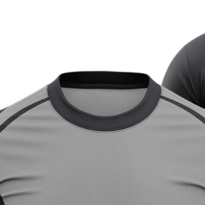 Custom Sublimated Unisex <b>Soccer</b> Jersey Black Gray Gradient Crew Neck Short Sleeve Moisture Wicking Regular Fit All Seasons Color - Product Image 2