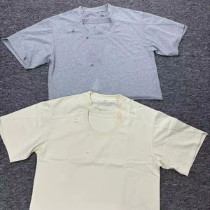 Camisetas Vintage Desgastadas al por Mayor en Línea 2026, Camisetas de Calle de Algodón Grueso con Logotipo Impreso para Unisex - Product Image 2