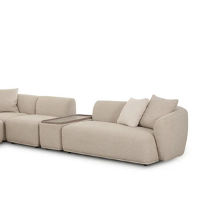 Modern L-Shape Sectional <b>Sofa</b> Set With Fabric <b>Cover</b> Cushion Back <b>For</b> Living Room - Product Image 3
