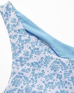 Traje de baño de dos piezas para mujer con corte alto, de un solo hombro y diseño recortado - Product Image 6