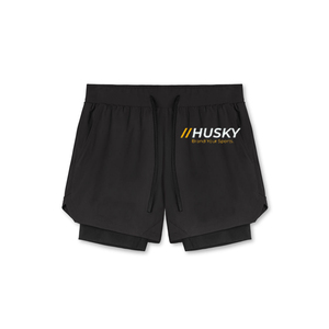 Unisex Nylon Spandex Compression Shorts Elastic Waist Hidden Pocket Custom Logo Solid Quick Dry Lightweight Breathable <b>Knee</b> <b>High</b> - Product Image 6