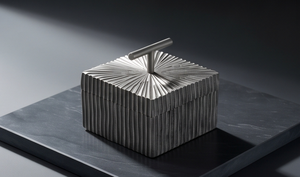 Elegante Contenedor Rectangular de Aluminio Plateado para Frutos Secos, Caja de Almacenamiento de Dátiles de Lujo, Diseño Acanalado, Lata Decorativa para Regalo, Cocina - Product Image 3