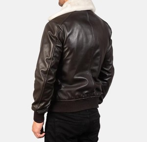 100% High Quality Cowhide Leather Streetwear Jacket <b>Fabric</b> New Stylish Breathable Quick Dry Waterproof Reversible <b>Sherpa</b> Men's - Product Image 1