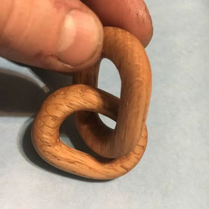 Cadena de Eslabones de Madera Decorativa para Pared, Decoración de 5 Eslabones, Venta al por Mayor para Manualidades de Resina para el Hogar - Product Image 1