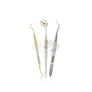 Ensemble d'examen dentaire, kit de diagnostic de base en 3 pièces, acier inoxydable de qualité médicale, instruments chirurgicaux dentaires manuels, soins bucco-dentaires - Product Image 1