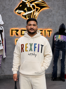 Sweat à capuche unisexe surdimensionné personnalisé, en molleton épais 430g, respirant, avec motif brodé, style streetwear - Product Image 3