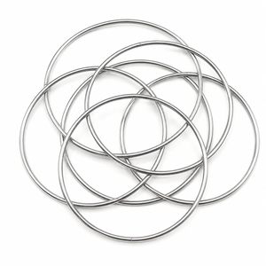 Cerceaux en fil métallique ronds pour projets de couronnes et macramés DIY, utilisation intérieure et extérieure, fournitures décoratives durables - Product Image 1