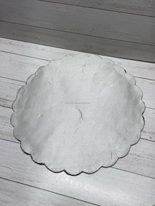 Striped cute handwork <b>Beaded</b> <b>Placemat</b> Handmade Round Table Mat Scallop Edge Dining Charger Plate Wedding Home Kitchen Decor - Product Image 5