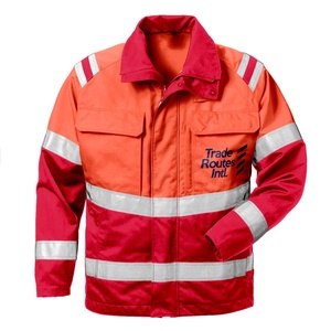 Customizable B2B Reflective Stripe Coverall Waterproof Industrial Outdoor Workwear <b>Jacket</b> for Comfort and Safety - Product Image 5