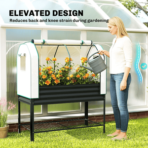 Fioriera rialzata con serra in PE: soluzione ecologica per la coltivazione all'aperto - Product Image 5