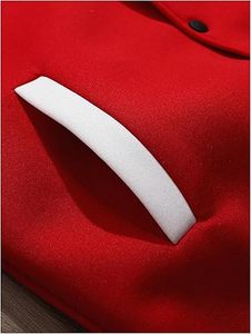 Veste d'hiver confortable pour homme, style Letterman, col montant, logo frontal, coupe-vent, haute qualité, écologique, séchage rapide, respirante - Product Image 3