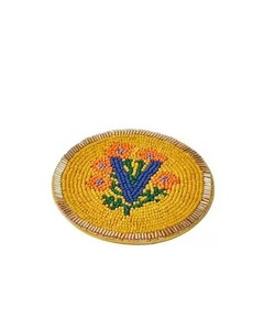 Stylish Seed Beads Embroidery Coaster Handmade Floral Design Elegant Beaded Embroidery Coaster Luxury Table Decor Style - Product Image 5