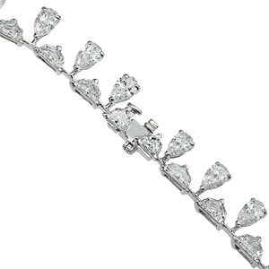 Collier en or blanc 14 carats de qualité supérieure avec diamant taille poire, cadeau de luxe parfait pour elle, disponible en quantité en gros - Product Image 2