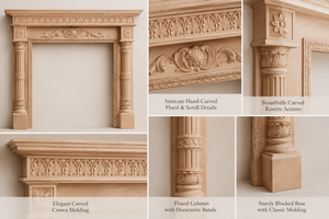 Modern Oak Wood Surround for Villa Hotel Use Freestanding Design Customizable Color Multi-functional Space-Saving - Product Image 3