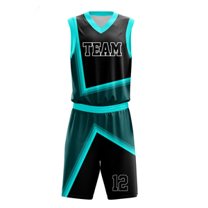 Ensemble de maillot de basket-ball sublimé personnalisé, joueur 12, blanc, rouge, bleu, débardeur sans manches, short, taille élastique, évacuation de l'humidité - Product Image 5
