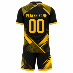 Two Piece Football Kit Men Solid Colour Fitness Sportswear Quick Dry Soccer Jersey Set Custom Team Training Uniform Workout Suit - Product Image 2