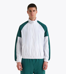 Ensemble de survêtement décontracté pour homme en nylon tissé bleu-gris, veste zippée et pantalon, idéal pour les activités sportives en extérieur - Product Image 4
