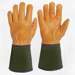 Welding Safety Leather Gloves <b>Heat</b> Resistant Durable Gloves for Industrial and Workshop Use - Product Image 1