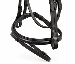 Horsekraft Leather Horse <b>Bridle</b> with Multicolor Rhinestone Browband Adjustable Equestrian Tack for Riding Training Wholesale - Product Image 3