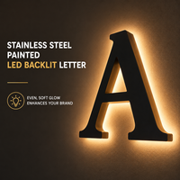 Lettres en relief 3D rétroéclairées par LED, enseigne personnalisable, publicité intérieure/extérieure, étanche IP65, garantie 1 an, multicolores
