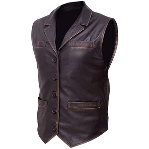 Chaleco de Cuero para Hombre, Invierno, Personalizable, Precio Bajo, Chaleco de Cuero Genuino para Hombre - Product Image 2