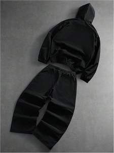 Ensemble de survêtement unisexe léger en nylon avec bandes réfléchissantes, fermeture éclair intégrale, style sportif, pour l'automne, coupe classique, taille adulte - Product Image 4