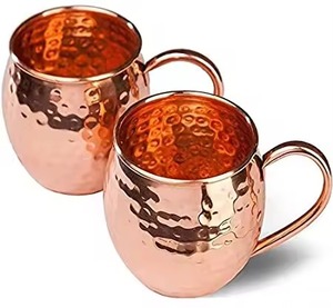 Taza de Cobre Premium para Bebidas, Estilo Moscow Mule, Cobre Pulido para Bar, Cocina, Restaurante, Mesa de Servicio - Product Image 1