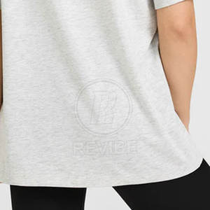 Camiseta de Verano para Mujer, Manga Corta, Corte Holgado, Lona, Colores Personalizables, Ligera, Transpirable, 100% Algodón, Gran Venta - Product Image 6