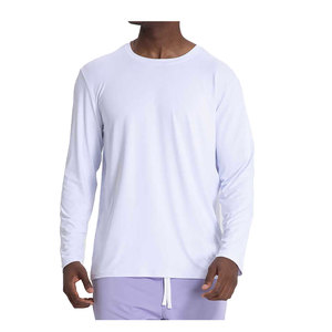 Camisetas Casuales de Manga Larga de Primera Calidad, 100% Algodón, Cómodas, Transpirables, Antiarrugas, de Secado Rápido, con Ribete en Contraste, para Uso Diario - Product Image 1