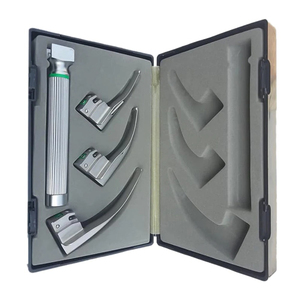 Premium Fiber <b>Optic</b> Laryngoscope Set 3 Blades Stainless Steel Manual Power Customizable Surgical <b>Instrument</b> Kit - Product Image 3