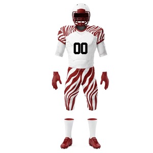 Ensemble d'uniformes de football américain personnalisés, maillot et pantalon de football respirants, sublimation intégrale, vêtements de sport d'équipe, vêtements d'entraînement - Product Image 2