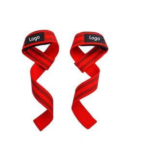 Sangles de musculation antidérapantes en coton avec logo personnalisé, 1 paire, pour entraînement de force, ceinture de soutien pour la musculation, sangle de poignet pour l'haltérophilie - Product Image 1