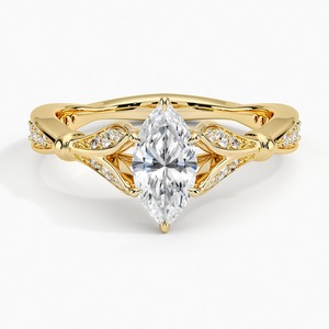 Elegant Gold Bridal <b>Ring</b> with Shiny Diamond Style <b>Crystal</b> Stone Engagement Wedding <b>Ring</b> for Women Anniversary Gift - Product Image 2
