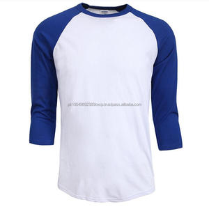 เสื้อยืดเบสบอลสำหรับผู้ชายเสื้อยืดสีดำแบบกำหนดเอง34มือ Raglan - Product Image 4