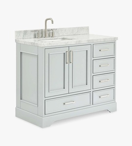 Mueble de Baño Personalizado Mary de 43 Pulgadas con Lavabo a la Izquierda, Solo Mueble, 3 Opciones de Acabado, Fabricante OEM de Vietnam - Product Image 2
