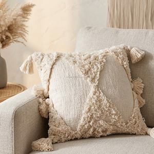 Indian Wholesale Tufted Bohemian Pillowslip 30x50 <b>Sofa</b> Bed Room Diamond Tufted Cushion Cover Modern Tribal Textured <b>Pillow</b> Case - Product Image 2