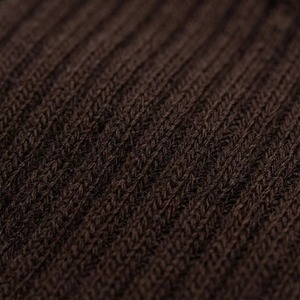 Chaussettes mi-hautes marron foncé pour hommes, 100 % coton tricoté, couleur unie, respirantes, pour usage quotidien, style automne, toutes saisons - Product Image 5