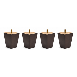 Premium Beech Wood <b>Sofa</b> <b>Legs</b> Tapered Furniture Feet Replacement <b>for</b> Upholstered Couch and Ottoman Base - Product Image 1