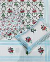 Couvre-lit en coton imprimé à la main motif floral indien, drap de lit imprimé Jaipuri, taille King, fournisseur pour commandes en gros