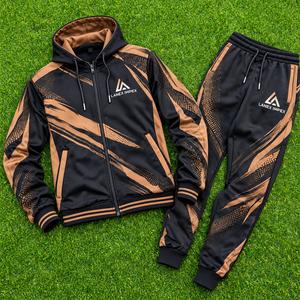 Conjunto de Chándal Sublimado de Diseño Personalizado para Hombre, Ropa Deportiva Personalizada, Chaqueta con Cremallera Completa y Pantalones, Conjuntos al por Mayor OEM - Product Image 6