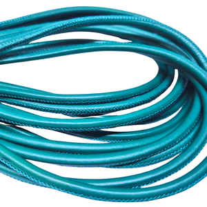 เชือกหนังเย็บแบบกลมสีเทอร์ควอยซ์สำหรับทำสร้อยข้อมือ  วัสดุทำเครื่องประดับแบบม้วน แข็งแรง ยืดหยุ่นได้ - Product Image 1